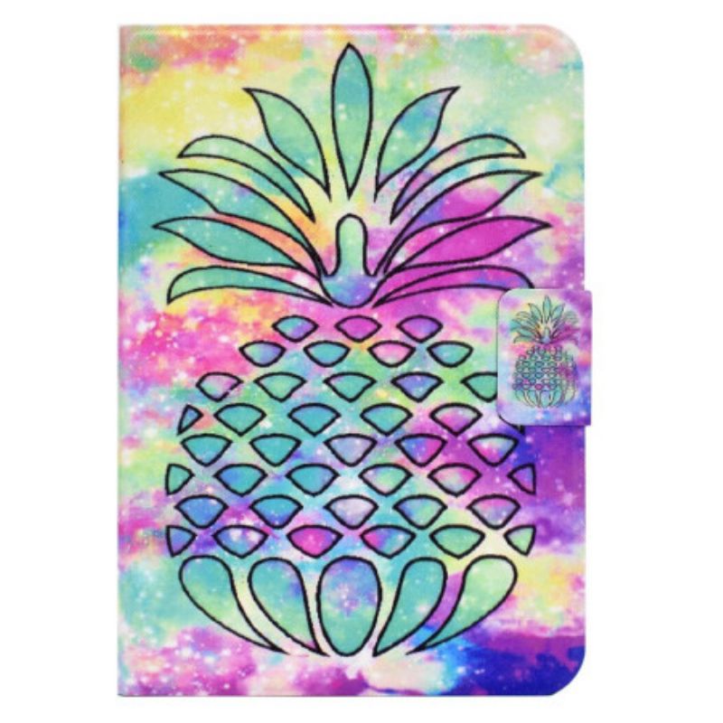 Leren Hoesje iPad (2025) Grafische Ananas Bescherming Hoesje