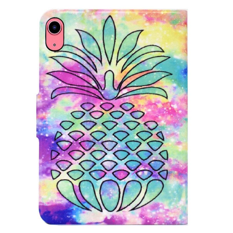 Leren Hoesje iPad (2025) Grafische Ananas Bescherming Hoesje