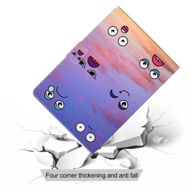 Leren Hoesje iPad (2025) Grappige Gezichten