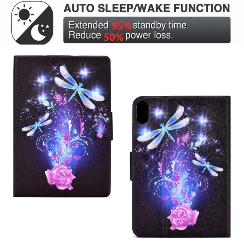 Leren Hoesje iPad (2025) Vlinder Sprookje Bescherming Hoesje