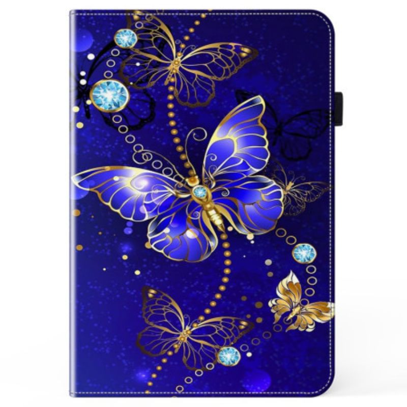 Cover Xiaomi Pad 7 / 7 Pro Blauwe Vlinders En Diamanten
