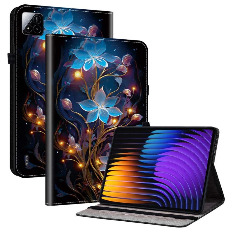 Cover Xiaomi Pad 7 / 7 Pro Lichtgevende Bloemen Bescherming Hoesje