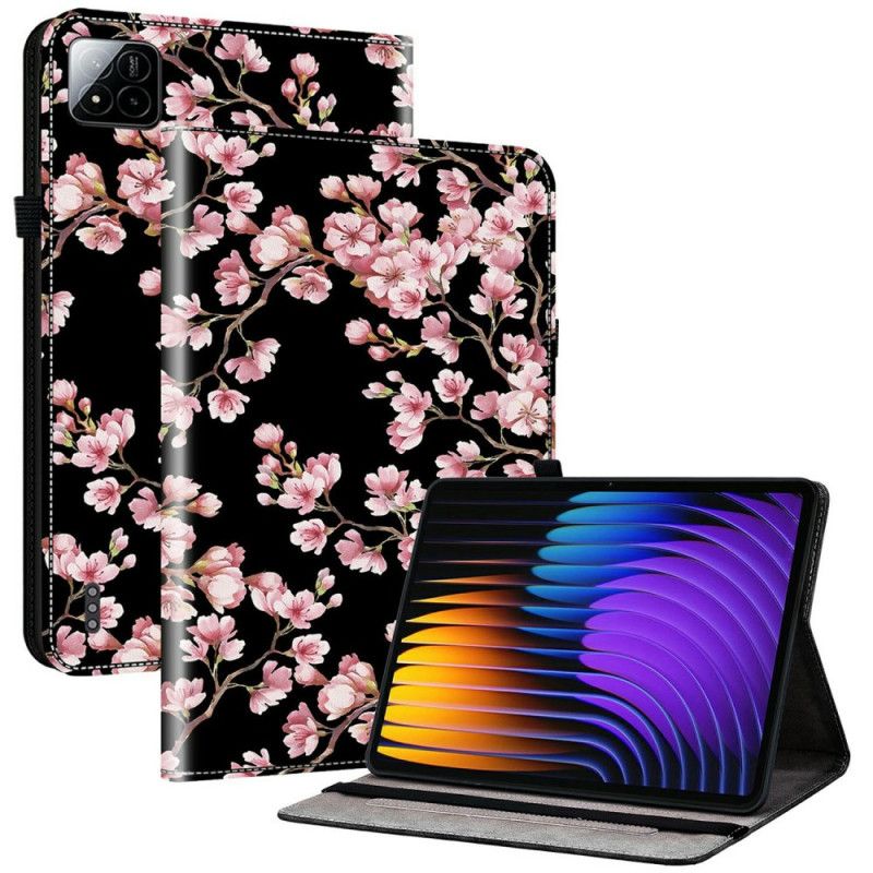 Flip Case Leren Xiaomi Pad 7 / 7 Pro Pruimenbloesems