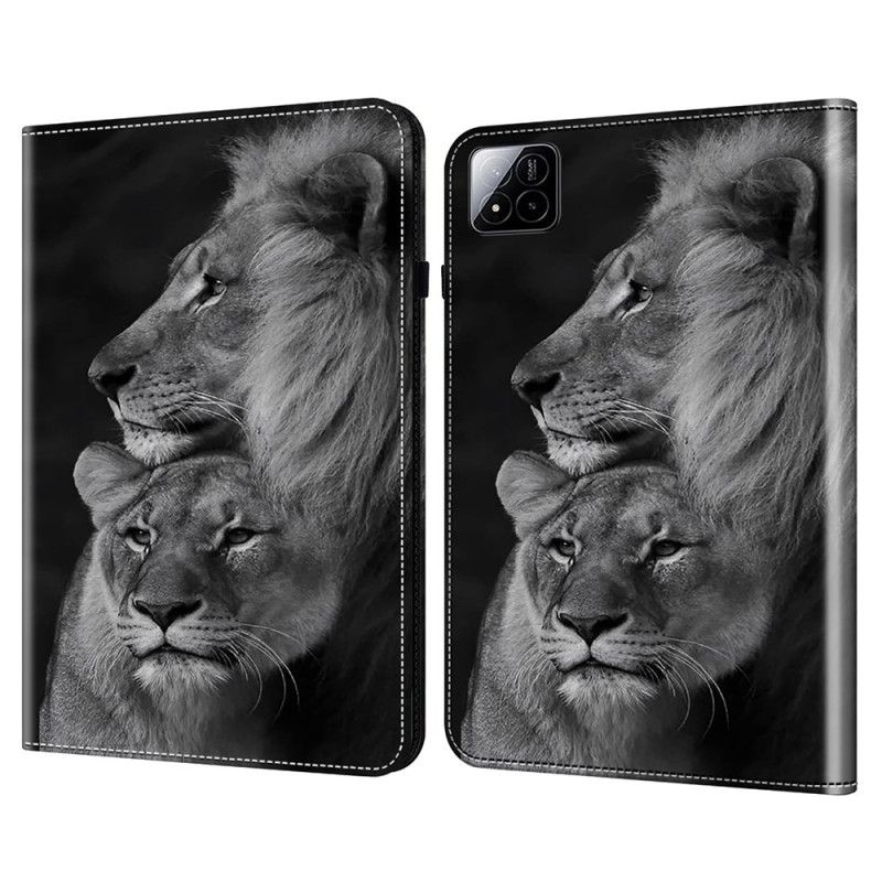 Hoesje Case Xiaomi Pad 7 / 7 Pro Telefoonhoesje Paar Leeuwen