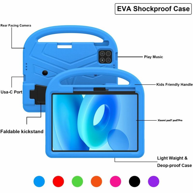 Hoesje Xiaomi Pad 7 / 7 Pro Standaard En Handvat In Musstijl Bescherming Hoesje