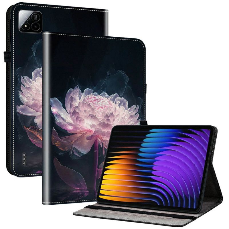 Leren Hoesje Xiaomi Pad 7 / 7 Pro Pioenroos Bescherming Hoesje