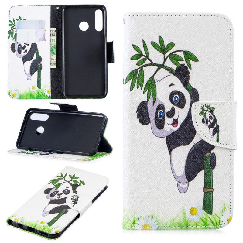 Bescherming Hoesje Huawei P30 Lite Telefoonhoesje Panda Op Bamboe