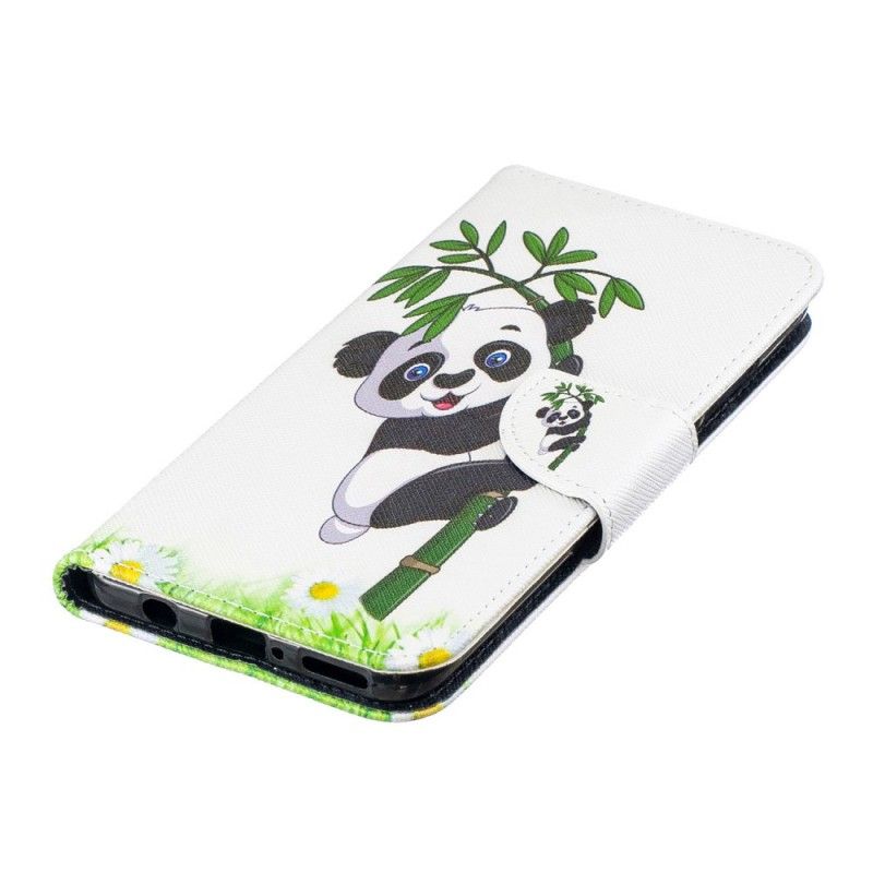 Bescherming Hoesje Huawei P30 Lite Telefoonhoesje Panda Op Bamboe