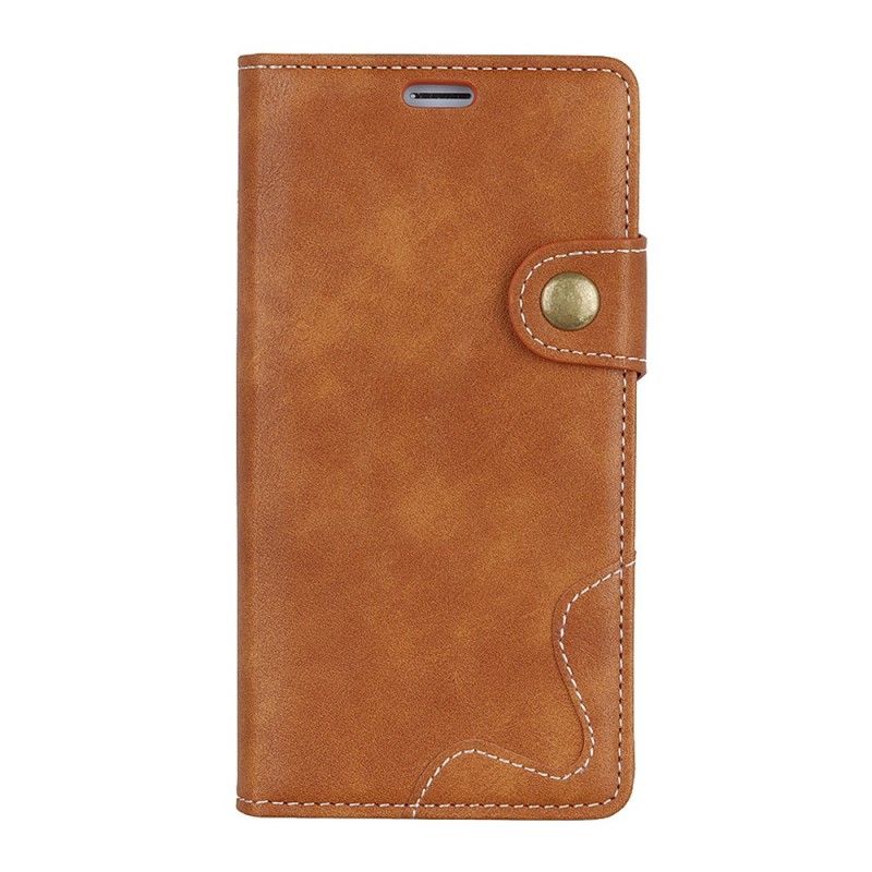 Cover Folio-hoesje Huawei P30 Lite Bruin Telefoonhoesje Artistiek Knopen Aannaaien