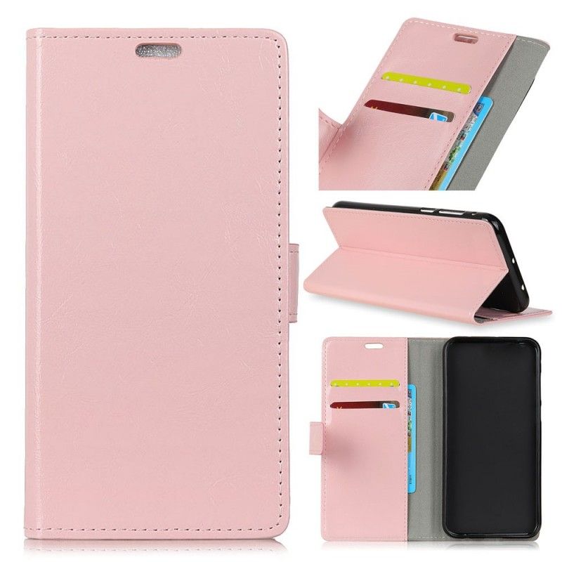 Cover Folio-hoesje Huawei P30 Lite Rood Zwart Telefoonhoesje Eenvoudig Glanzend Leereffect