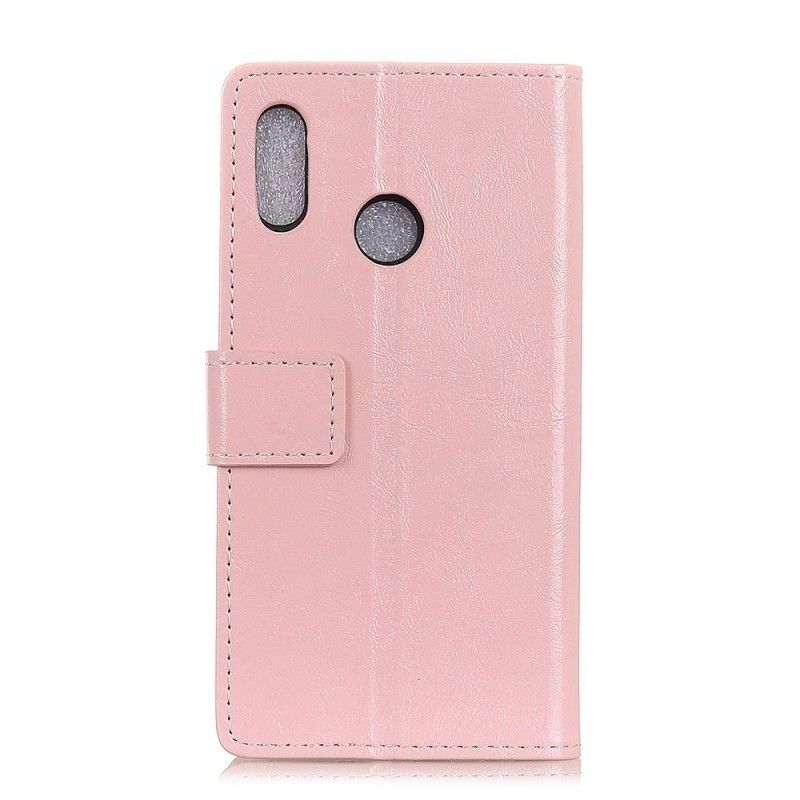 Cover Folio-hoesje Huawei P30 Lite Rood Zwart Telefoonhoesje Eenvoudig Glanzend Leereffect