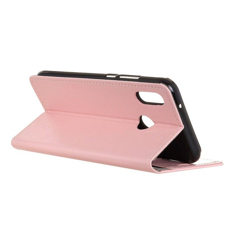 Cover Folio-hoesje Huawei P30 Lite Rood Zwart Telefoonhoesje Eenvoudig Glanzend Leereffect