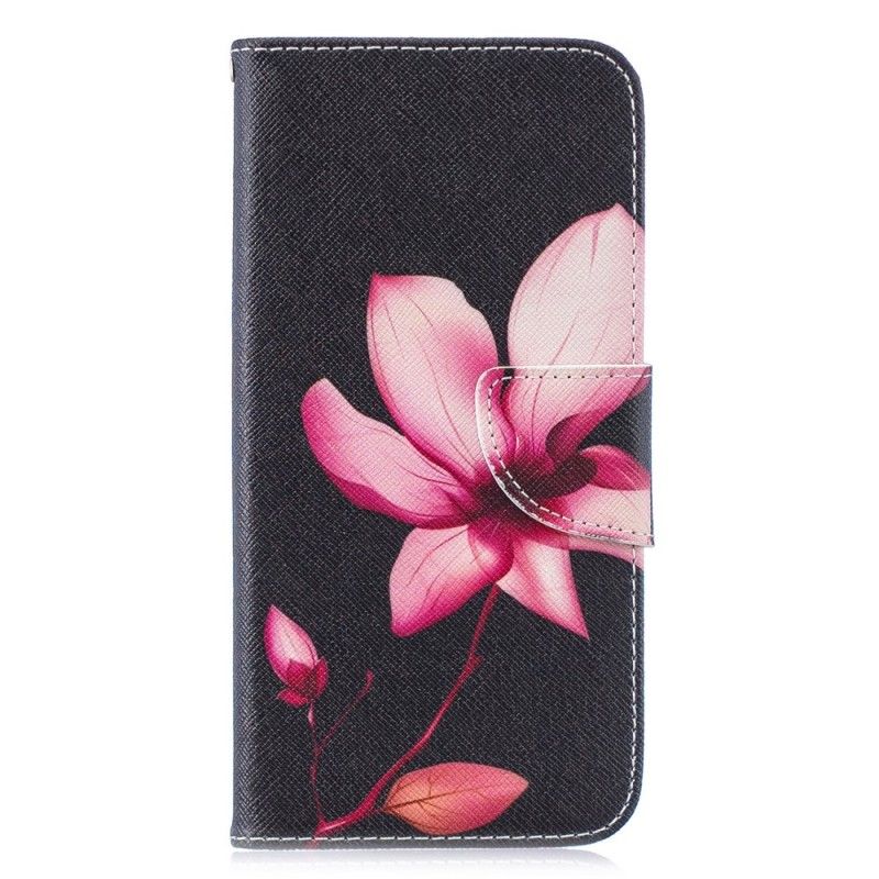 Cover Folio-hoesje Huawei P30 Lite Telefoonhoesje Roze Bloem