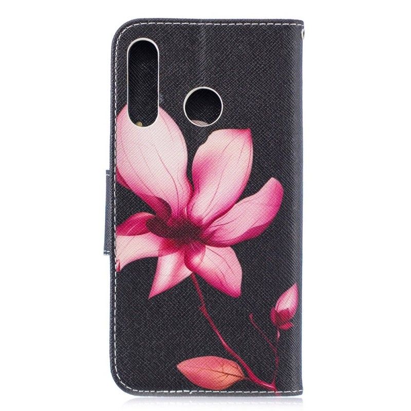 Cover Folio-hoesje Huawei P30 Lite Telefoonhoesje Roze Bloem