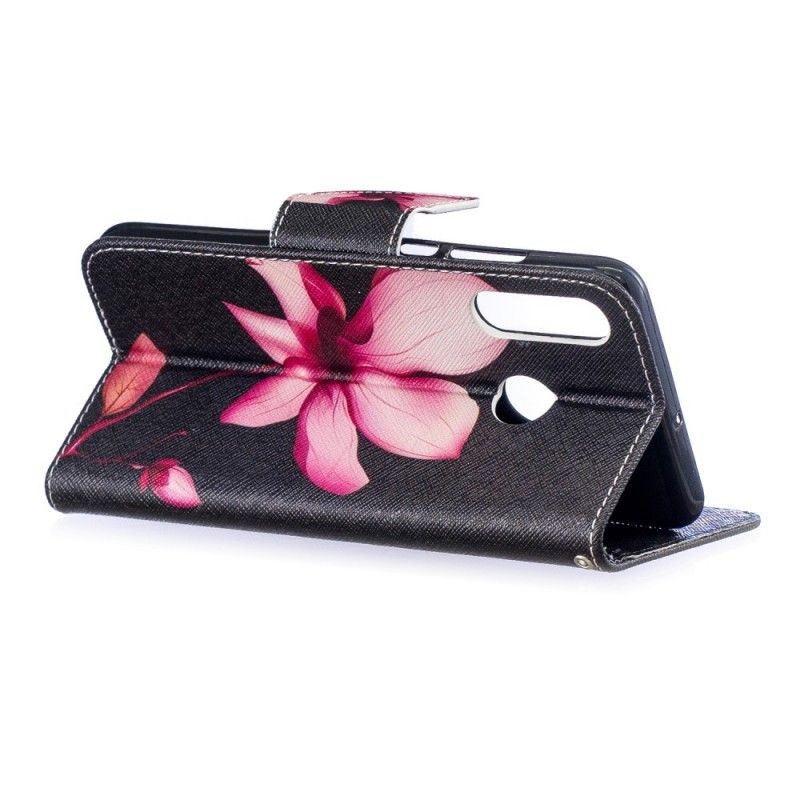 Cover Folio-hoesje Huawei P30 Lite Telefoonhoesje Roze Bloem