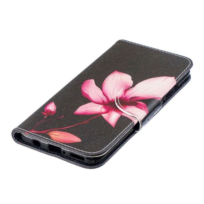 Cover Folio-hoesje Huawei P30 Lite Telefoonhoesje Roze Bloem
