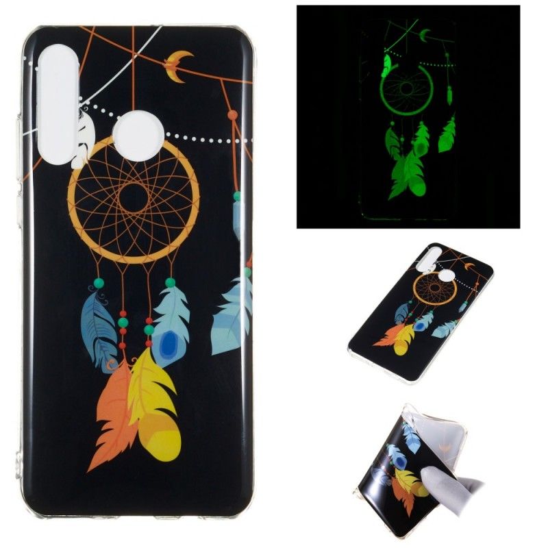 Cover Hoesje Huawei P30 Lite Telefoonhoesje Unieke Fluorescerende Dromenvanger