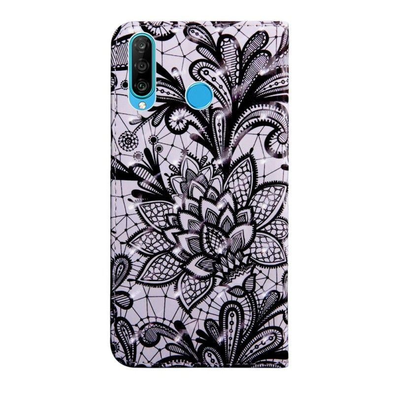 Flip Case Leren Huawei P30 Lite Volledig Kant
