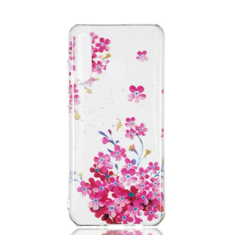 Hoesje Huawei P30 Lite Gele En Magenta Bloemen