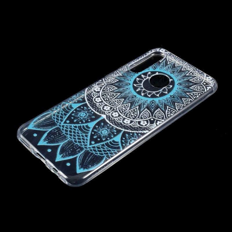 Hoesje Huawei P30 Lite Lichtblauw Roze Transparante Kleurrijke Mandala