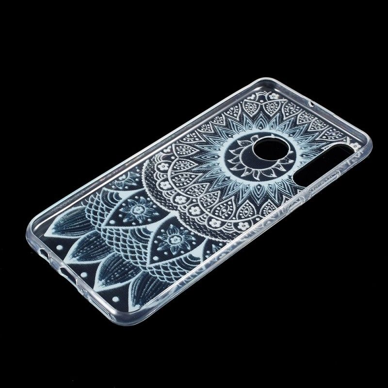 Hoesje Huawei P30 Lite Lichtblauw Roze Transparante Kleurrijke Mandala