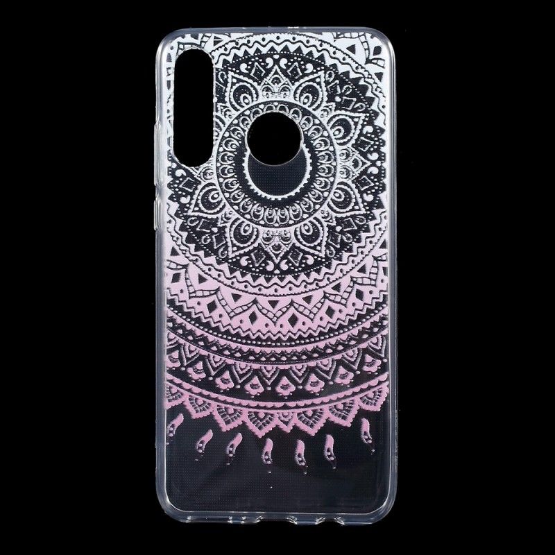Hoesje Huawei P30 Lite Lichtblauw Roze Transparante Kleurrijke Mandala