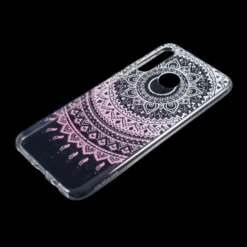 Hoesje Huawei P30 Lite Lichtblauw Roze Transparante Kleurrijke Mandala