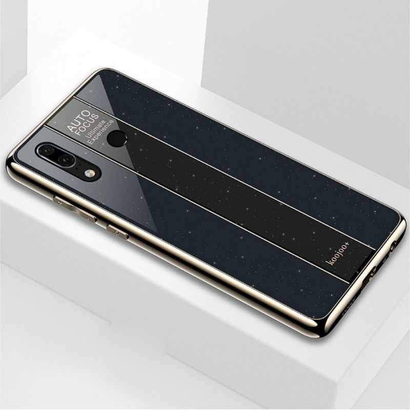 Hoesje Huawei P30 Lite Wit Zwart Gegalvaniseerde Hybride