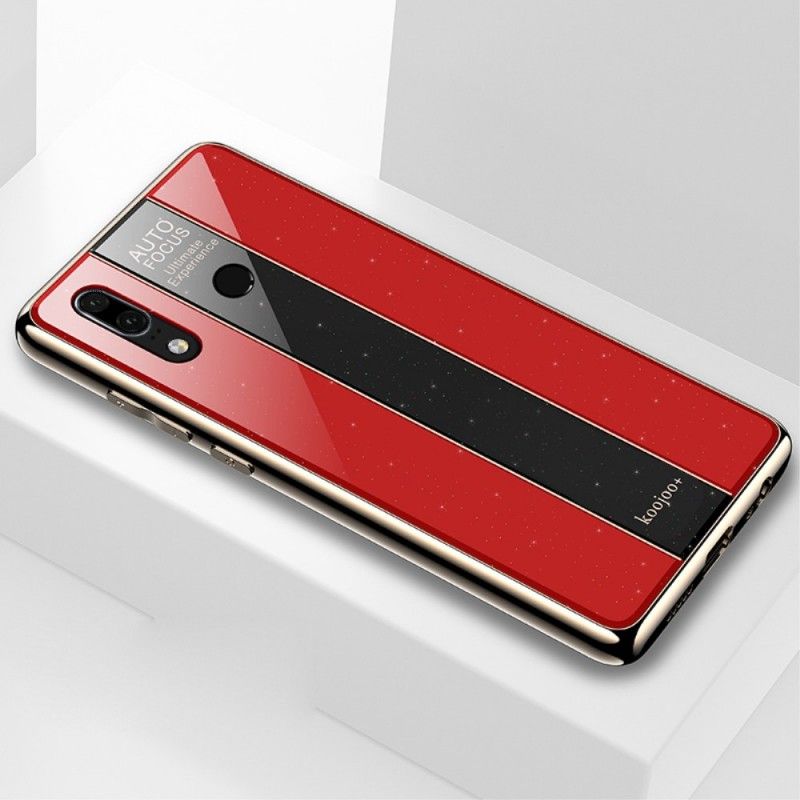 Hoesje Huawei P30 Lite Wit Zwart Gegalvaniseerde Hybride