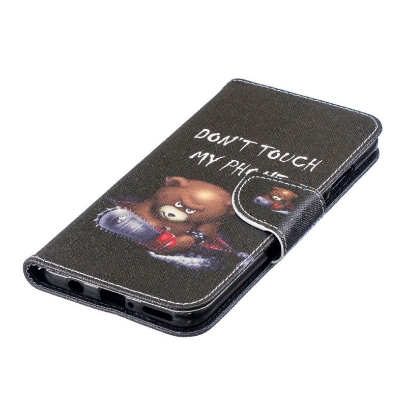 Leren Hoesje Huawei P30 Lite Gevaarlijke Beer