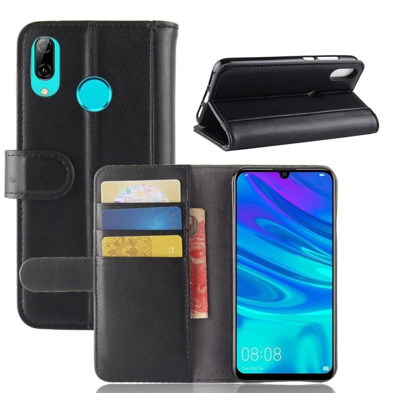 Leren Hoesje voor Huawei P30 Lite Bruin Zwart Splitleer