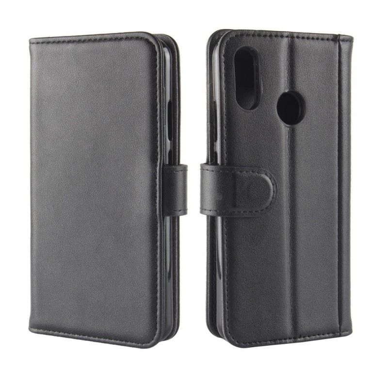 Leren Hoesje voor Huawei P30 Lite Bruin Zwart Splitleer