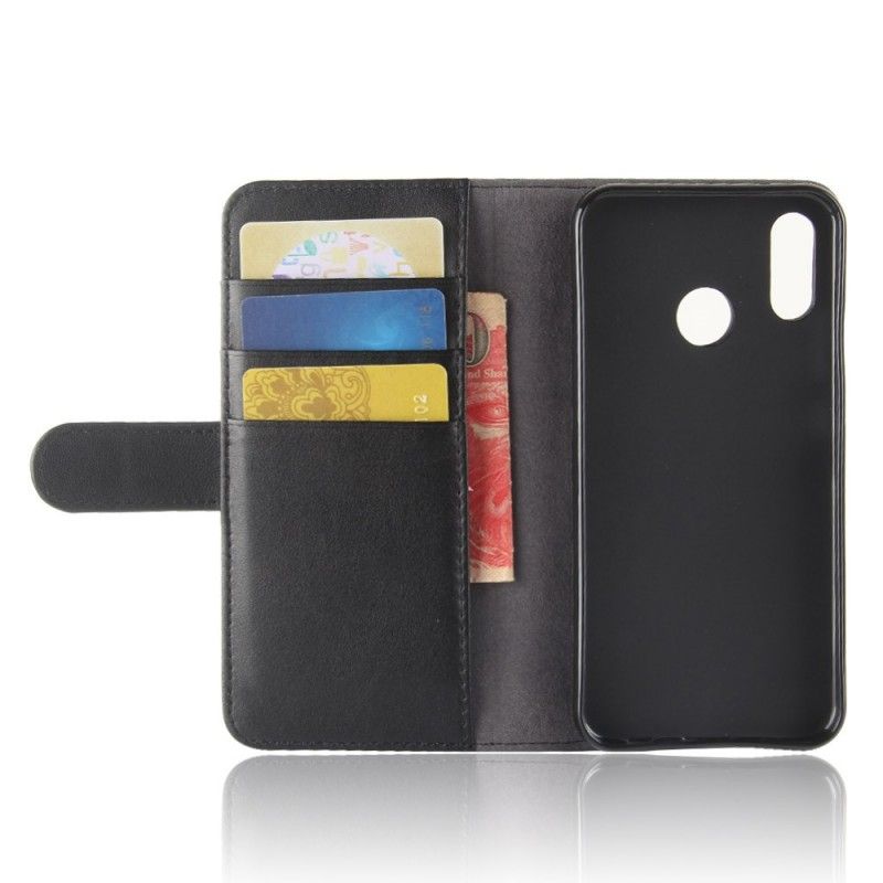 Leren Hoesje voor Huawei P30 Lite Bruin Zwart Splitleer