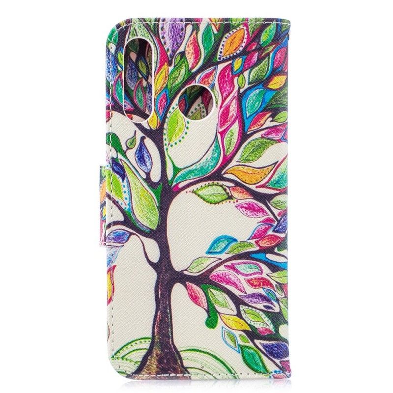 Leren Hoesje voor Huawei P30 Lite Gekleurde Boom