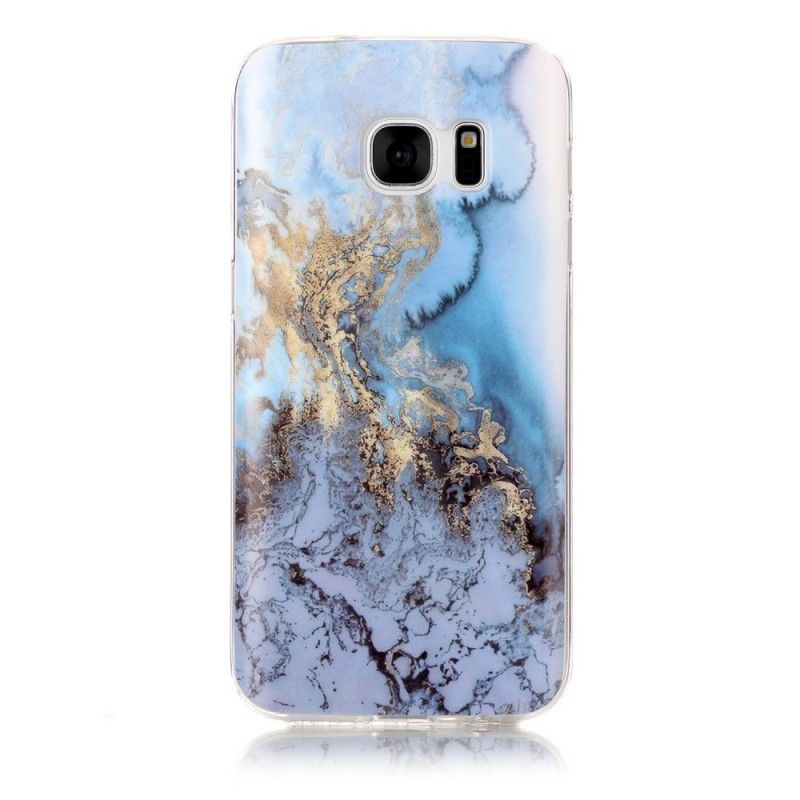 Case Hoesje Samsung Galaxy S7 Groen Wit Telefoonhoesje Ultieme Marmer