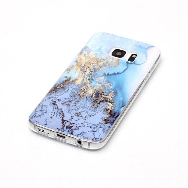 Case Hoesje Samsung Galaxy S7 Groen Wit Telefoonhoesje Ultieme Marmer