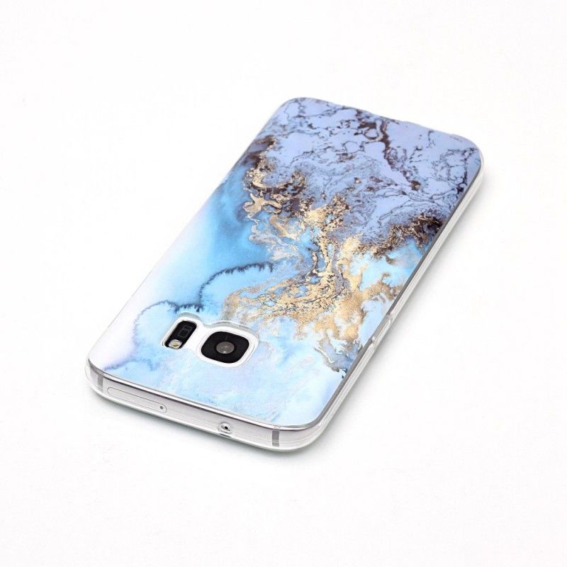 Case Hoesje Samsung Galaxy S7 Groen Wit Telefoonhoesje Ultieme Marmer