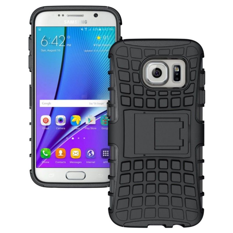 Cover Hoesje Samsung Galaxy S7 Wit Zwart Telefoonhoesje Ultrabestendig