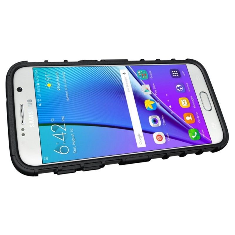 Cover Hoesje Samsung Galaxy S7 Wit Zwart Telefoonhoesje Ultrabestendig
