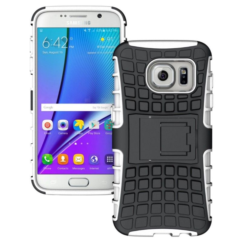 Cover Hoesje Samsung Galaxy S7 Wit Zwart Telefoonhoesje Ultrabestendig