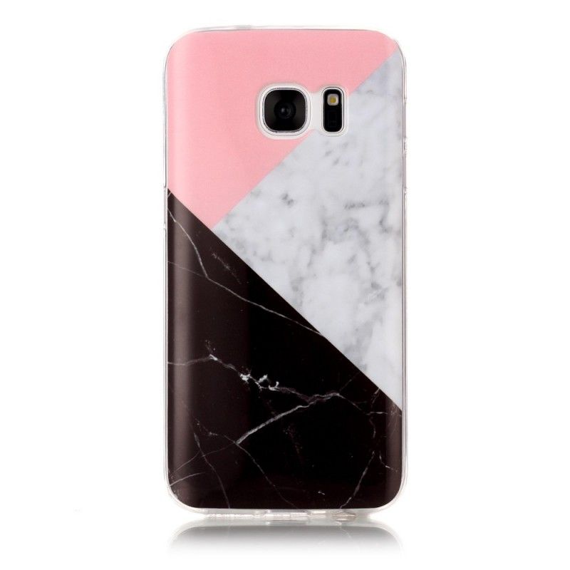 Hoesje Samsung Galaxy S7 Geometrisch Marmereffect