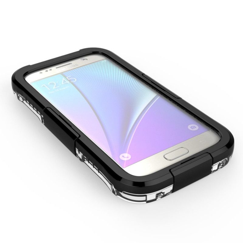 Hoesje Samsung Galaxy S7 Wit Zwart Waterdicht