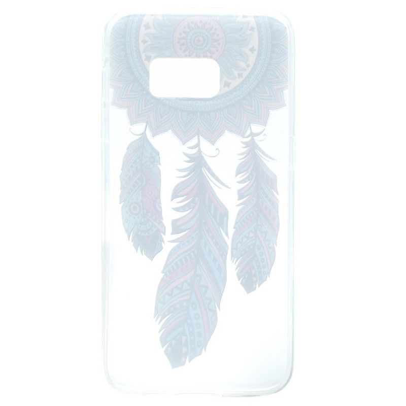 Hoesje voor Samsung Galaxy S7 Transparante Vanger Droomt Blauwe Veren