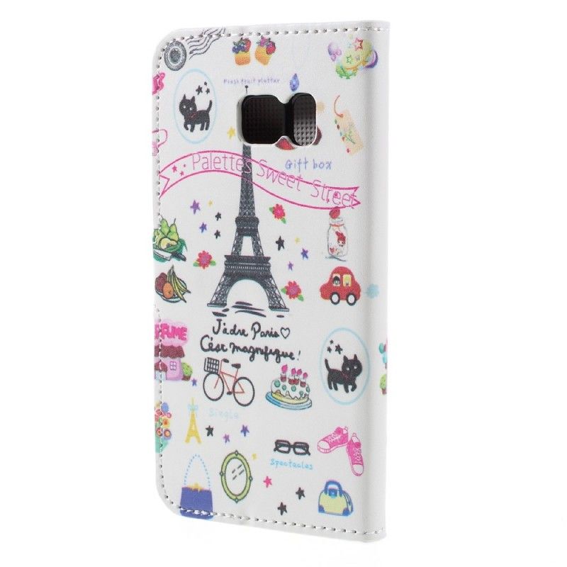 Leren Hoesje Samsung Galaxy S7 Ik Hou Van Parijs