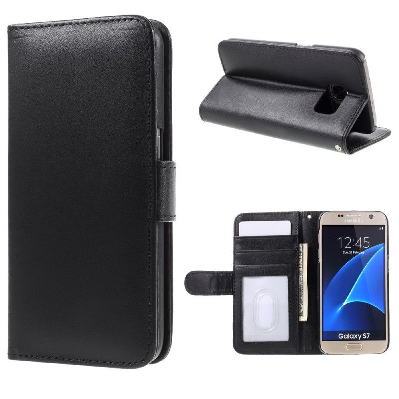 Leren Hoesje Samsung Galaxy S7 Klassieke Leerstijl