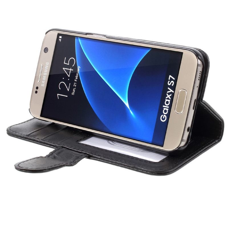 Leren Hoesje Samsung Galaxy S7 Klassieke Leerstijl
