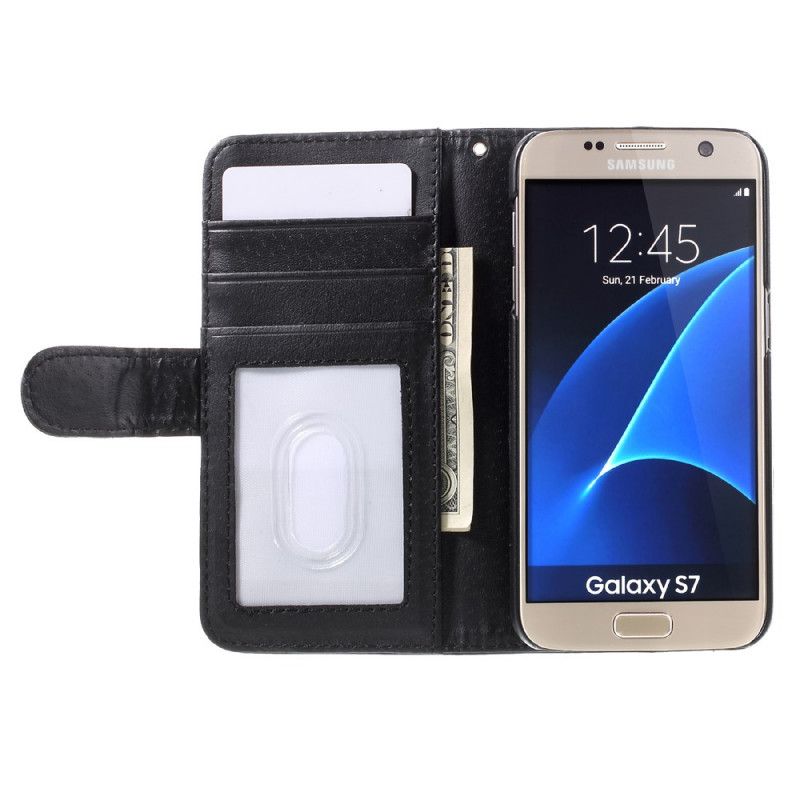 Leren Hoesje Samsung Galaxy S7 Klassieke Leerstijl