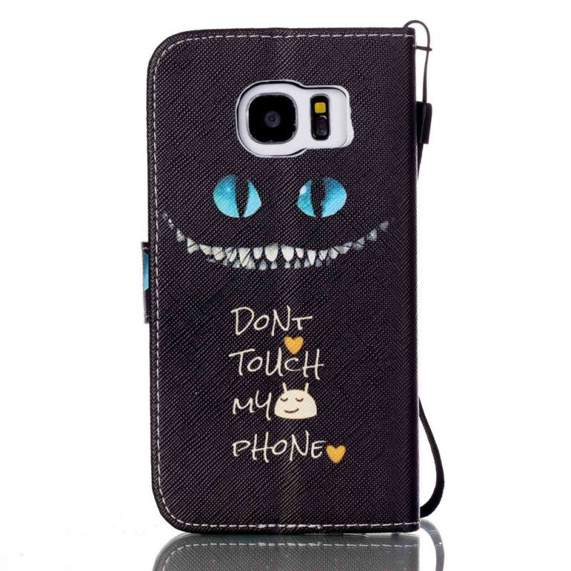 Leren Hoesje voor Samsung Galaxy S7 Kwaadaardige Kat