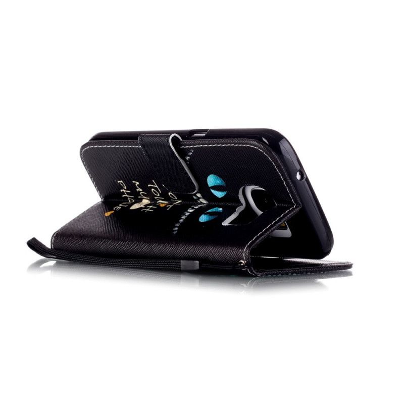 Leren Hoesje voor Samsung Galaxy S7 Kwaadaardige Kat