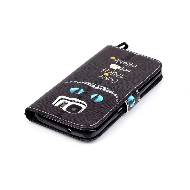 Leren Hoesje voor Samsung Galaxy S7 Kwaadaardige Kat